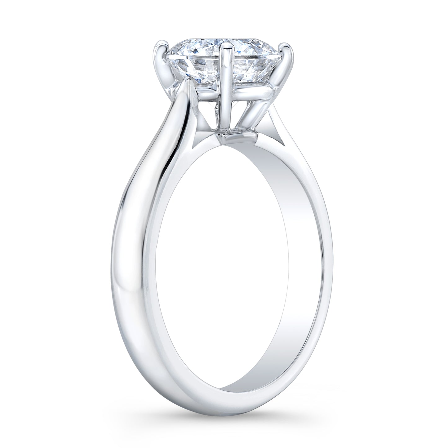 14k white gold solitaire 4-prong engagement ring solitaire 2 TCW