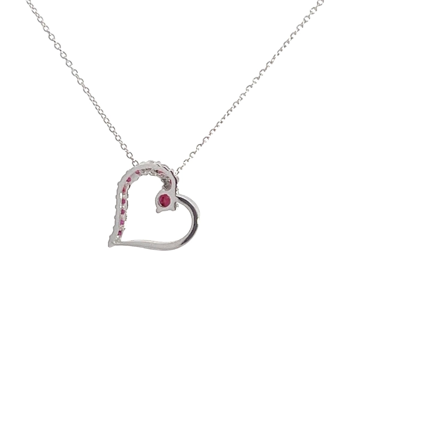 Ruby heart pendant 0.55 ctw