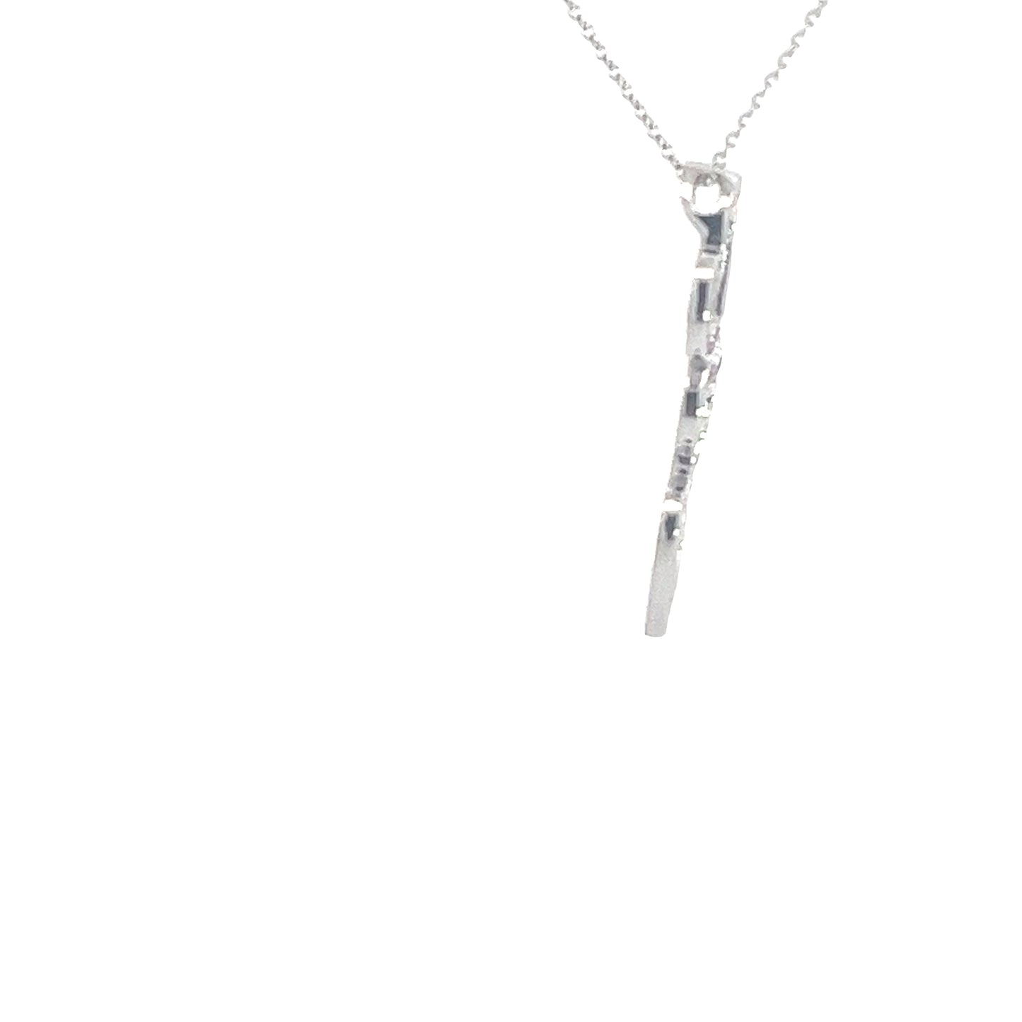 Triple ruby heart pendant 0.55 ctw 14k white gold