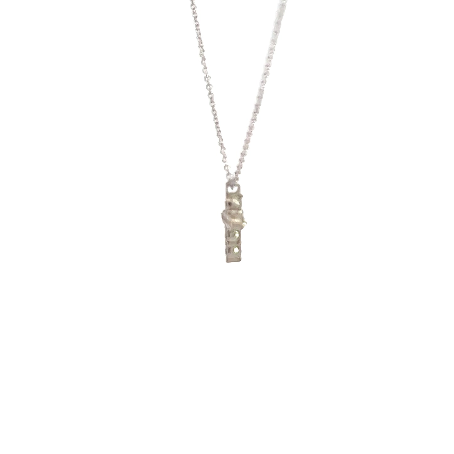 Tiny diamond cross pendant 0.12 ctw