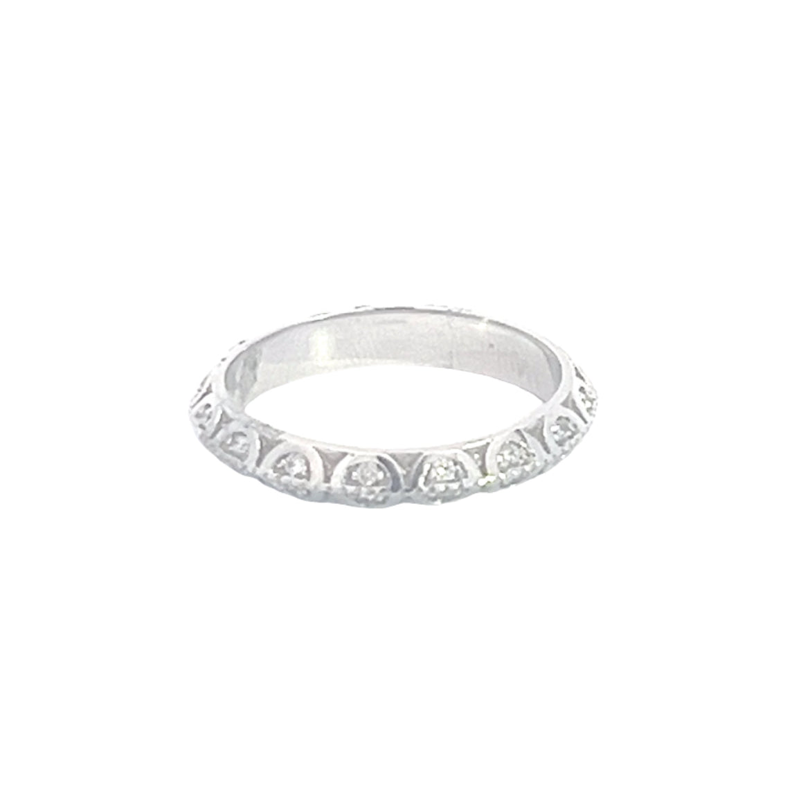 Antique diamond eternity wedding band 0.25 TCW