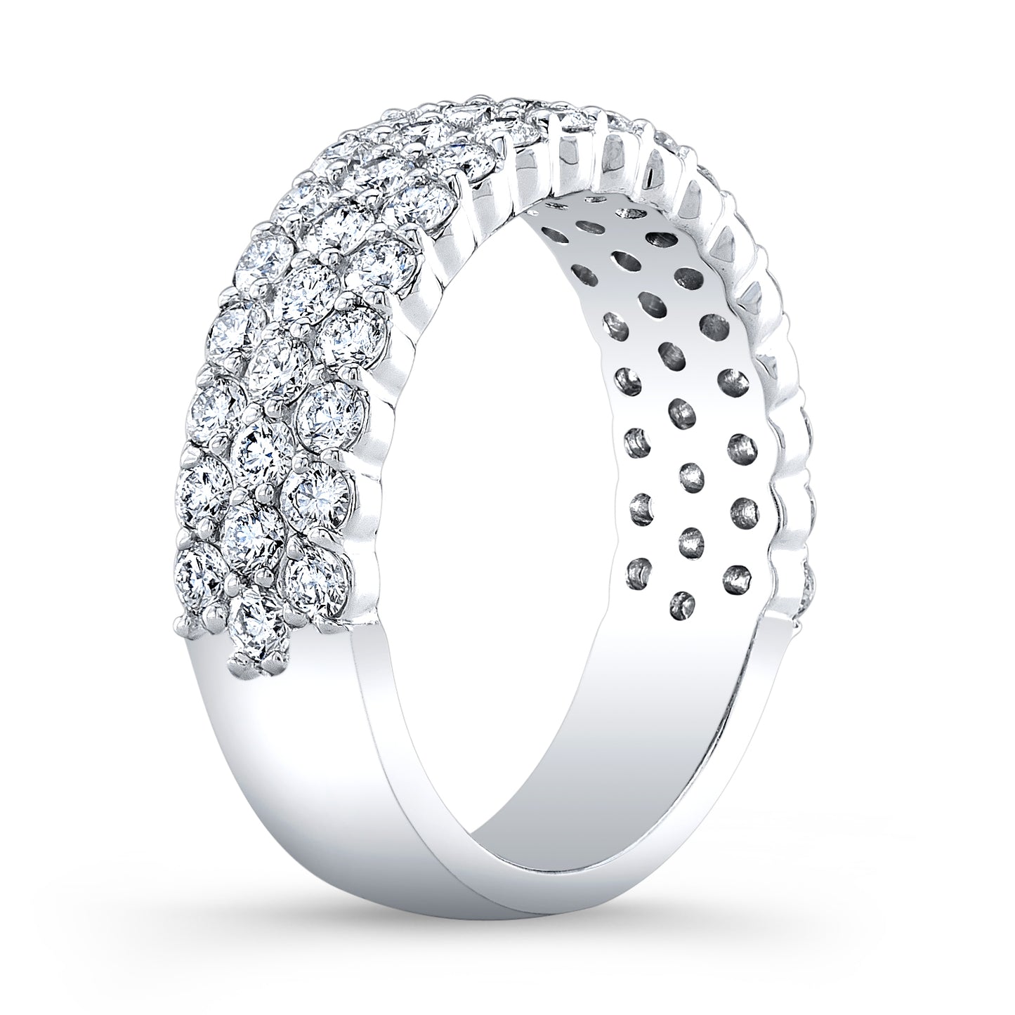 3 row diamond ring