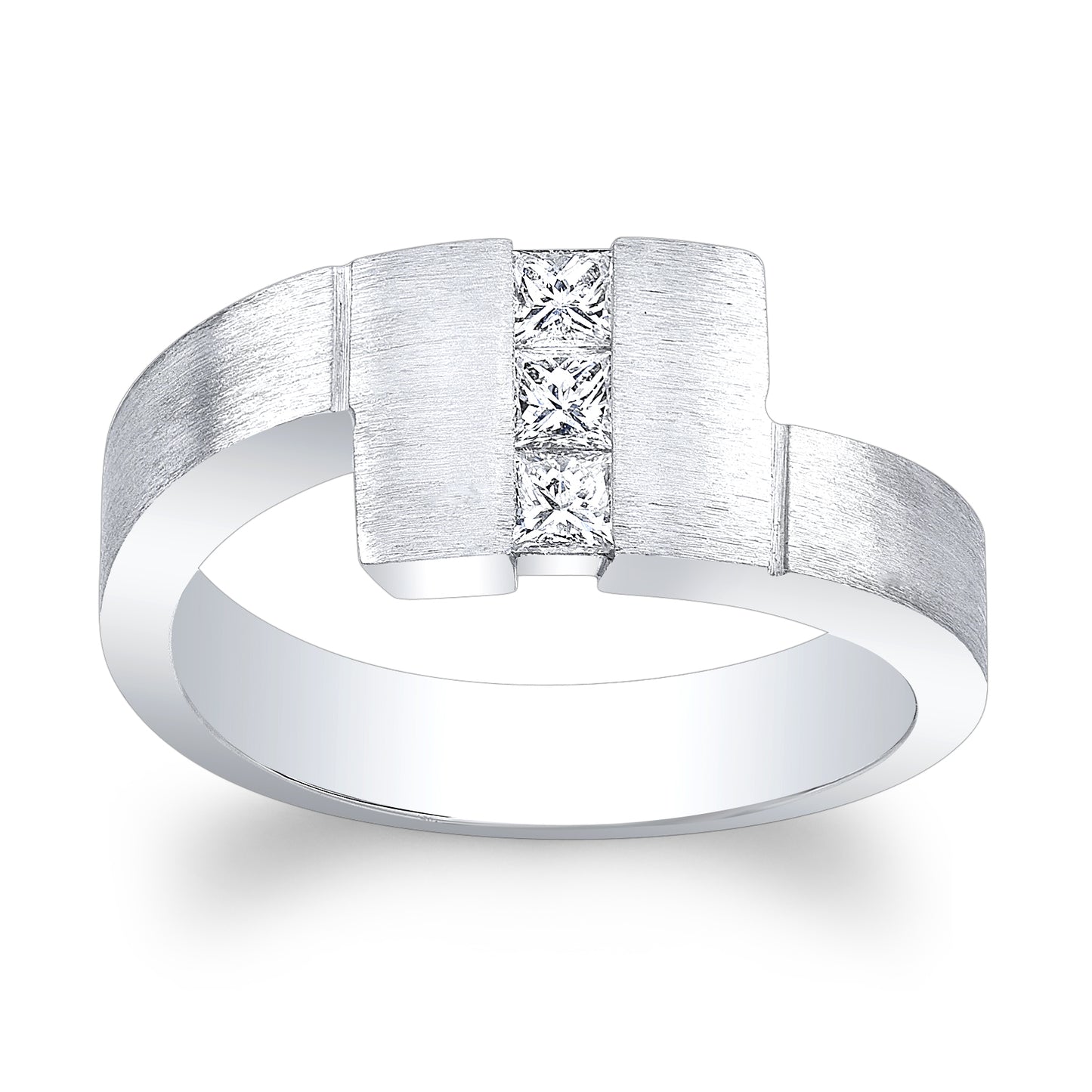 14k white gold mens diamond wedding band 0.30 ctw
