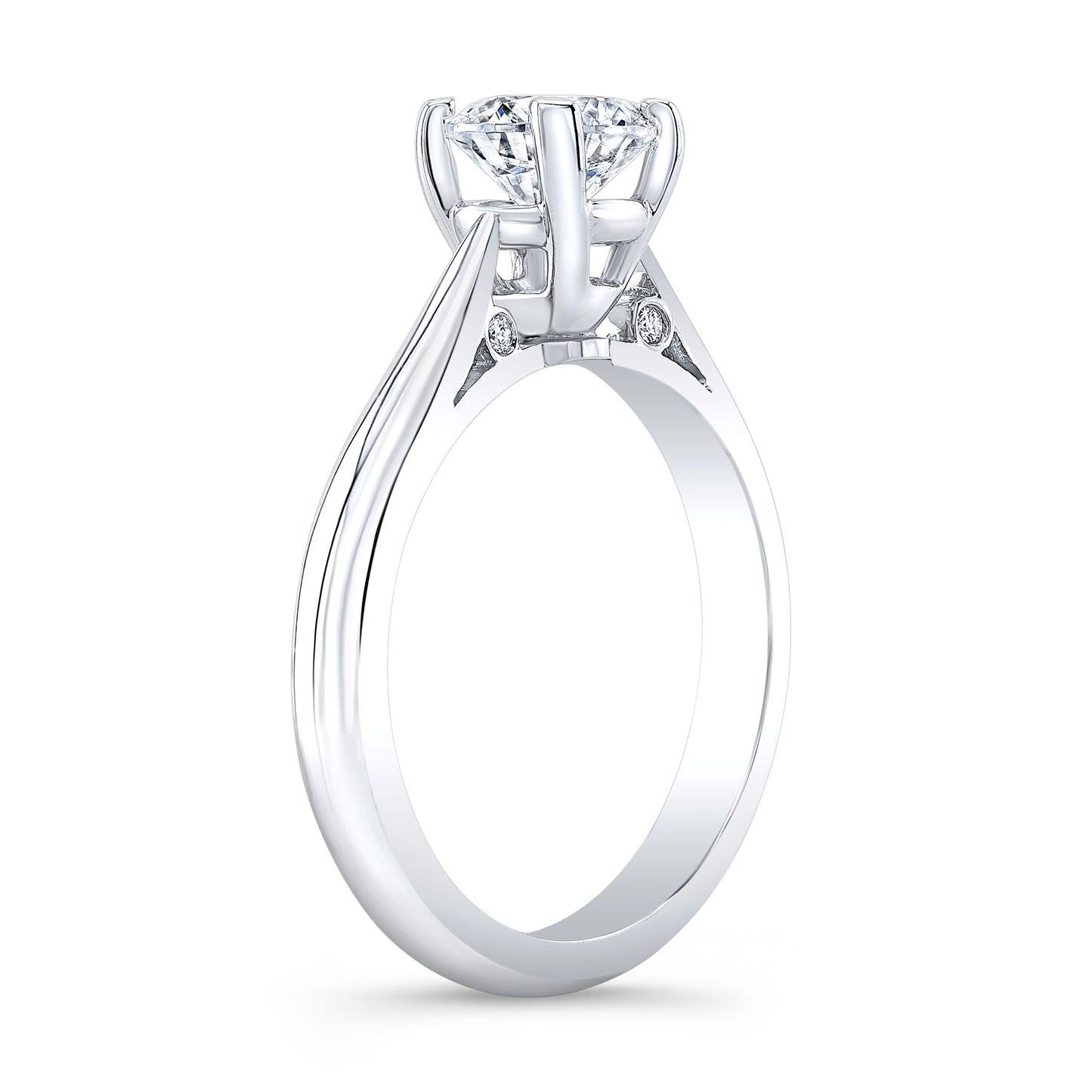 14k white gold engagement ring solitaire