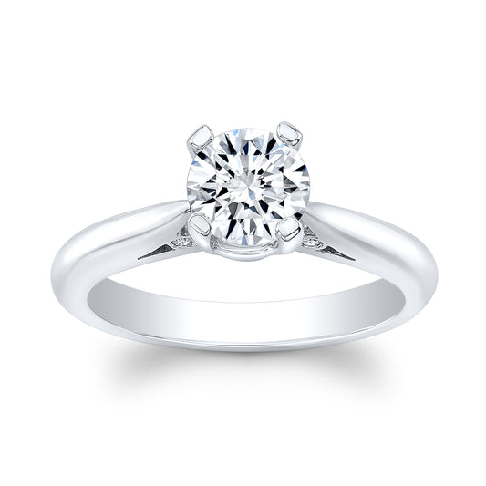 14k white gold engagement ring solitaire