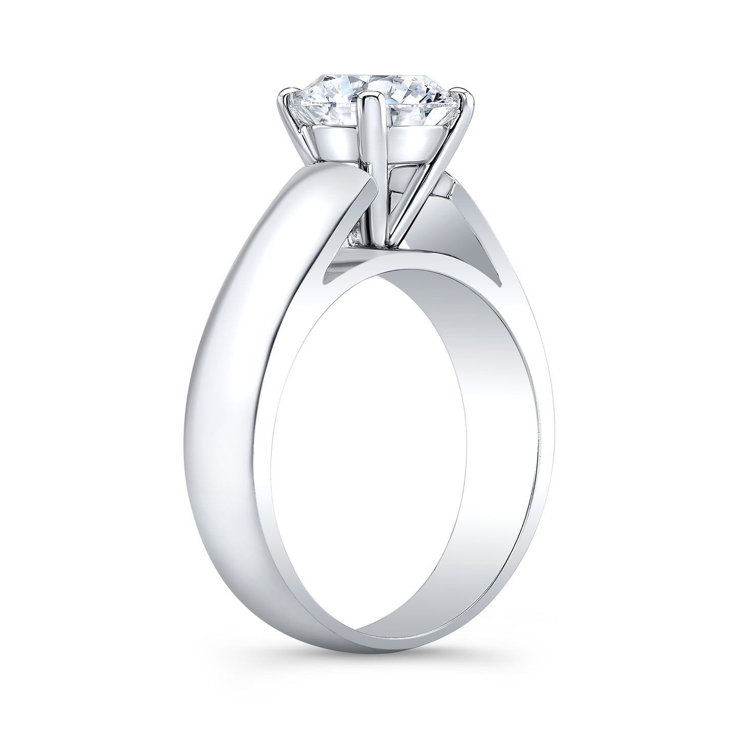 14k white gold princess cut cathedral solitaire 1 TCW