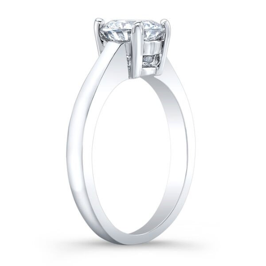 14k white gold round brilliant solitaire engagement ring 1 TCW