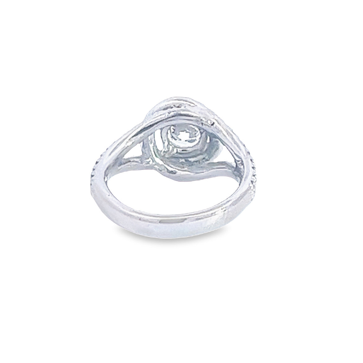 14k white swirl engagement ring 1.70 TCW